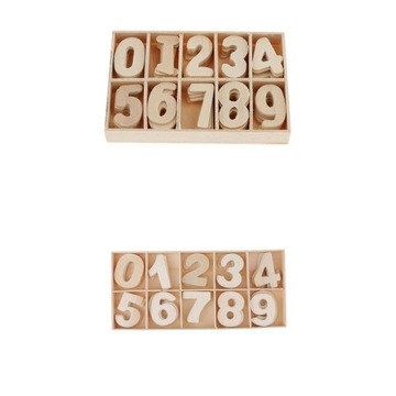 120-częściowy zestaw drewnianych numerów