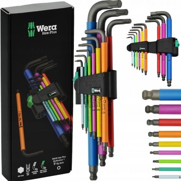 ZESTAW KLUCZY TRZPIENIOWYCH KLUCZE IMBUSOWE Z KULKĄ 1,5-10 mm HEX-PLUS WERA
