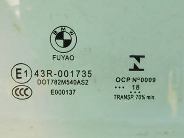 BMW F20 120I 18R 5D SKLO (OKNO) DVEŘE PRAVÝ PŘEDNÍ