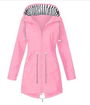 DAMSKA KURTKA PARKA Przeciwdeszczowa Kaptur S-52XL