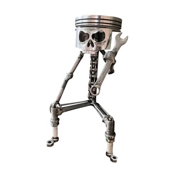 Скульптура Поршень Череп Лицо Творческое Искусство Статуя Готический Скелет Голова