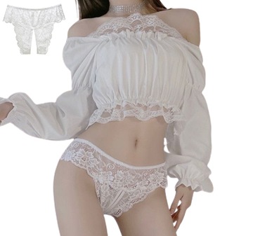MAJTKI Z DZIURKĄ OTWARTE FIGI PLUS SIZE Biały,XL