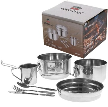 Scout ТУРИСТИЧЕСКИЙ МЕНЯЖ КОРЗИНА ЛОПИЛКА КРУЖКА СТОЛОВЫЕ ПРИБОРЫ СТАЛЬНОЙ НАБОР