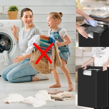 ОТДЕЛЬНОСТОЯЩАЯ КОРЗИНА ДЛЯ БЕЛЬЯ С ПОЛКОЙ ПРОМЫШЛЕННЫЙ ДЕРЕВЯННЫЙ ЛОФТ 72х50х33см