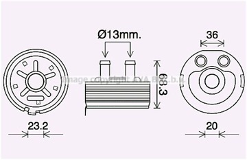 AVA QUALITY COOLER DN3443 CHLADIČ OLEJE OLEJ MOTOROVÝ
