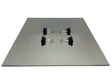 LUSTRO SZYBA STÓŁ 4mm 235x235 Z KLIPSAMI ENDER 3