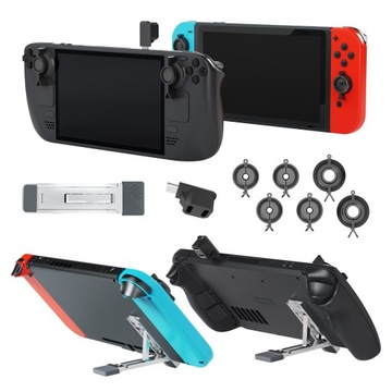 Zestaw 8w1 do Nintendo Switch OLED Osłony + Stojak