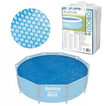 POKRYWA SOLARNA MATA FOLIA OKRĄGŁA NA BASEN 457/427/396 PRZYKRYCIE BESTWAY
