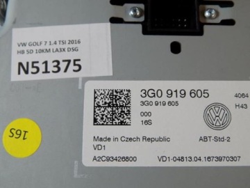VW GOLF VII 7 РАДИОДИСПЛЕЙ 3G0919605