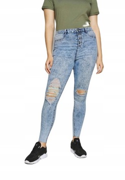 MISSGUIDED PLUS JEANSY Z PRZETARCIAMI XXL