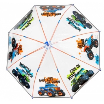 Cool Kids, Светоотражающий зонт для детей Trucks Transparent, 15637