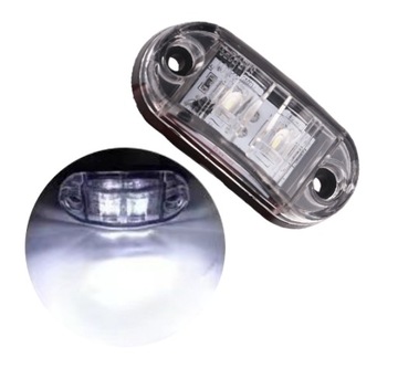 LAMPA LEDOWA OBRYSOWA OBRYSÓWKA DIODOWA 2 LED 12V 24V BIAŁA E4