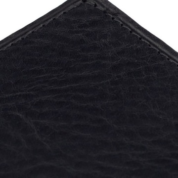 Wąski Portfel Męski Karty Slim Wallet Skórzany Czarny Belveder BW28