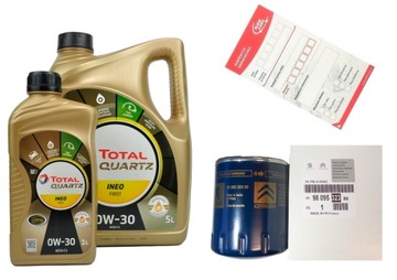 Filtr Olej TOTAL 0W30 6L PEUGEOT BOXER 2.0 BlueHDI
