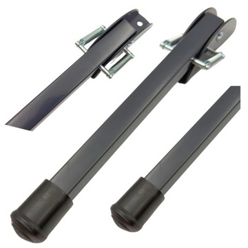 MOCNA PODPÓRKA GARAŻOWA STOPKA DO DRZWI BRAM 20cm BLOKADA NÓŻKA GRAFIT