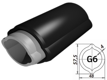 ТРУБКА ВОМ ВАЛА лимона G6 внешняя 48 x 57,5 – 50 см