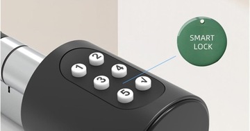 УМНАЯ ВСТАВКА ДЛЯ ЗАМКА 70 ММ РУЧКА ЦИЛИНДР PIN BLUETOOTH RFID TUYA