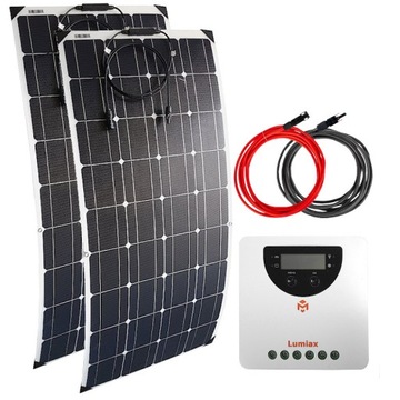 ZESTAW SOLARNY MONO KAMPER 200W REGULATOR MPPT