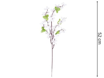 FORSYCJA BIAŁA SZTUCZNA GAŁĄZKA DŁUGA KWIATY WIOSENNE DODATEK STROIK 52CM