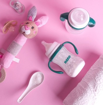 НЕНО АНТИКОЛИЧЕСКАЯ БУТЫЛОЧКА ДЛЯ КОРМЛЕНИЯ И НАУЧЕНИЯ ПИТЬ 240мл + соска 3-6м