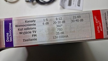 ANTENA TELEWIZYJNA MULTI CHANNEL 1358 2016 DVB-T STAN DOBRY GWR