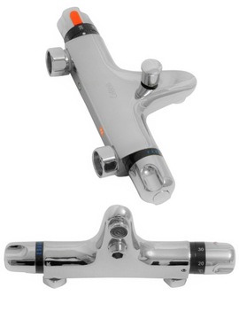 НАСТЕННЫЙ ТЕРМОСТАТИЧЕСКИЙ СМЕСИТЕЛЬ ДЛЯ ВАННЫ С ИЗЛИКОМ BERD ESTIVA