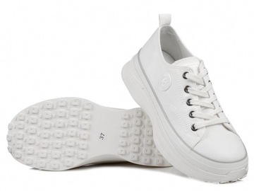 Trampki damskie Big Star NN274126 buty na platformie białe tekstylne 39