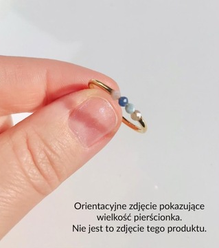 Srebrny pozłacany pierścionek z perłą naturalną