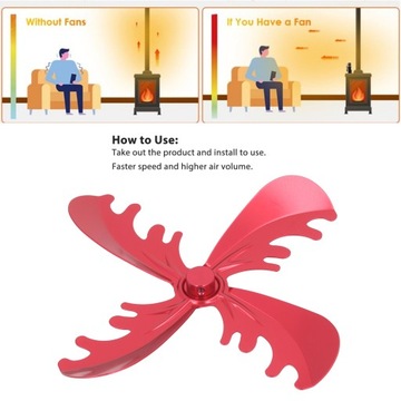 ЛОПАСТИ ВЕНТИЛЯТОРА ПЕЧИ С 4 ЛОПАСТЯМИ КРАСНЫЙ