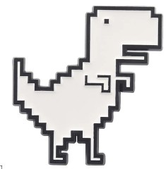 BROSZKA, PRZYPINKA - DINOZAUR PIKSEL T-REX