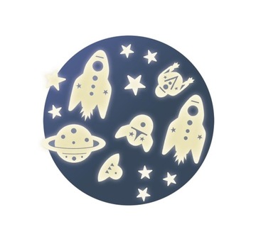 Светящиеся флуоресцентные наклейки DJECO COSMOS