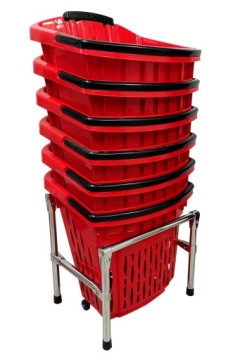 STOJAK PODSTAWA POD KOSZE SKLEPOWE NA ZAKUPY 40 L