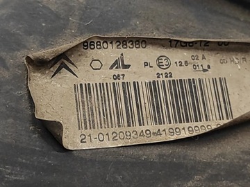 9680128380 SVĚTLO LEVÝ PŘEDNÍ 1.1 44 2008 CITROEN C2 (JM_)