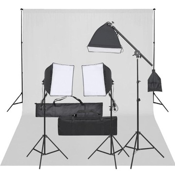 VidaXL Fotograficzny zestaw studyjny z lampami i