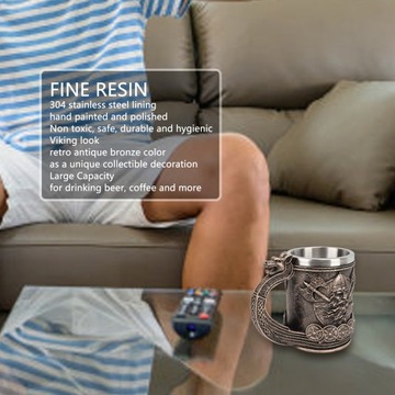 VIKING VINTAGE BEER MUGGER, СМОЛА ПОДАРОЧНАЯ, металл