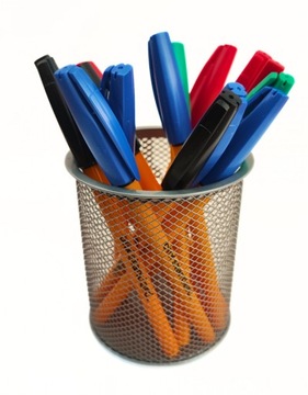 Синяя традиционная офисная шариковая ручка OFIX Standard 0,7 мм с клипом, на масляной основе