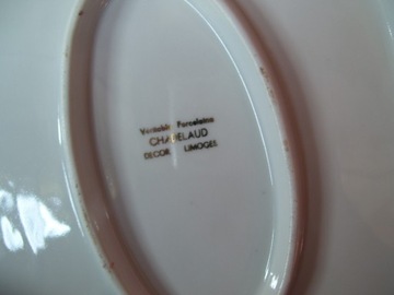 ЛИМОЖСКИЙ НАБОР ПОЗОЛОЧЕННОГО ФАРФОРА - БЛЮДО + 12 ТАРЕЛОК