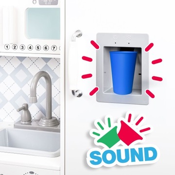 БОЛЬШАЯ ИНТЕРАКТИВНАЯ ДЕРЕВЯННАЯ КУХНЯ ДЛЯ ДЕТЕЙ СВЕТ, ЗВУК + АКСЕССУАРЫ