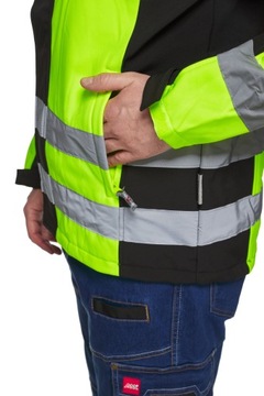 Рабочая куртка CLASSIC VIS со светоотражателями SOFTSHELL с капюшоном / 3XL