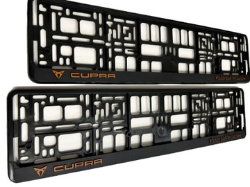 RAMKI POD TABLICĘ CUPRA CZERŃ MIEDŹ 2szt. KOMPLET