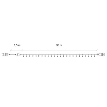 РОЖДЕСТВЕНСКИЕ ОГНИ 500LED НАРУЖНЫЕ СВЕТЫ ТОЛЩИНОЙ 31М ГОЛУБОЙ СИНИЙ СВЕТ