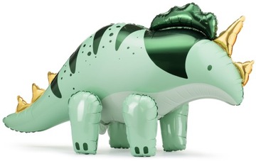Balon zwierzątko zielony triceratops urodziny dinozaur duży roczek XXL