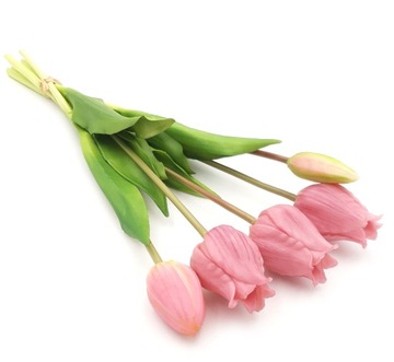 TULIPAN sztuczny TULIPANY silikonowe BUKIET 5 szt