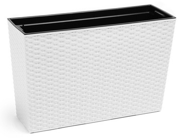 Подставка для цветов Werbena Rattan Lamela - Белый Кремовый Мокко Графит Черный + вставка