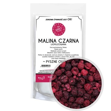 MALINY czarne cała owoce liofilizowane - 50g
