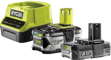 RYOBI Zestaw Ładowarka akumulator 4,0Ah 2,0Ah ONE+