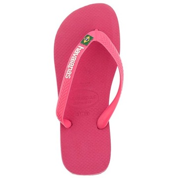 Klapki Japonki Havaianas Brasil Logo Różowe Lato