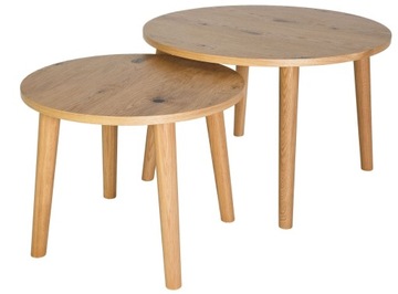 Komplet 2 szt STOLIKI BELLA DĄB Furnirest