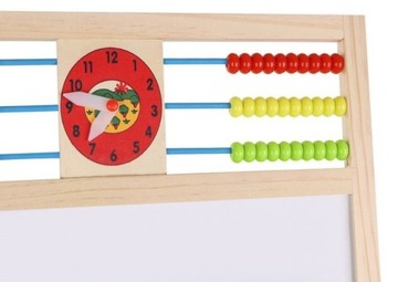 Деревянный магнитно-меловой проигрыватель 8в1