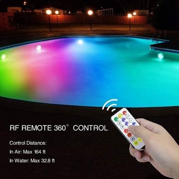 4 ЛАМПЫ ДЛЯ БАССЕЙНА 2 ДИСТАНЦИОННЫХ ПОДВОДНЫХ СВЕТОДИОДНЫХ СВЕТОДИОДА RGB IP68